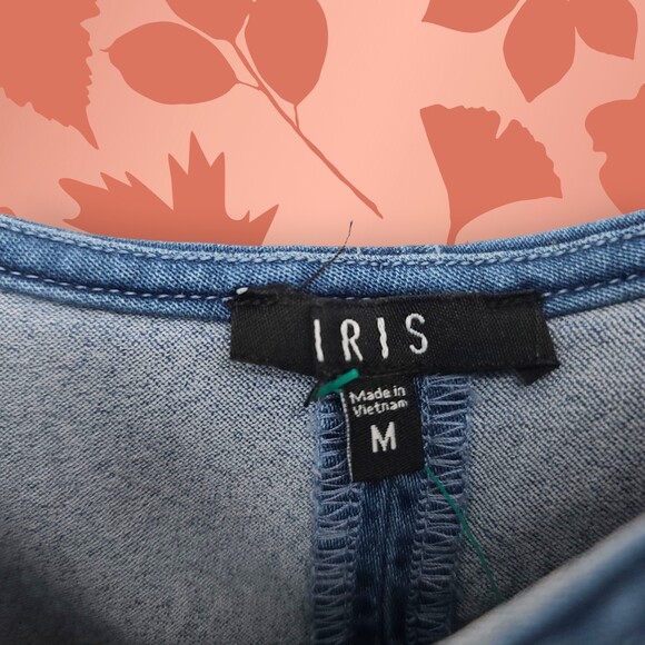 IRIS Denim Sleeveless Knee Length Dress Medium - Picture 4 of 4